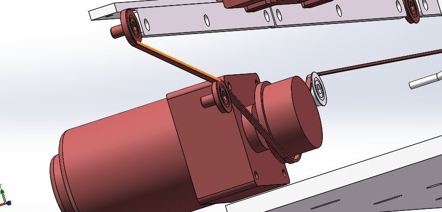 A belt conveyor 3D model_4