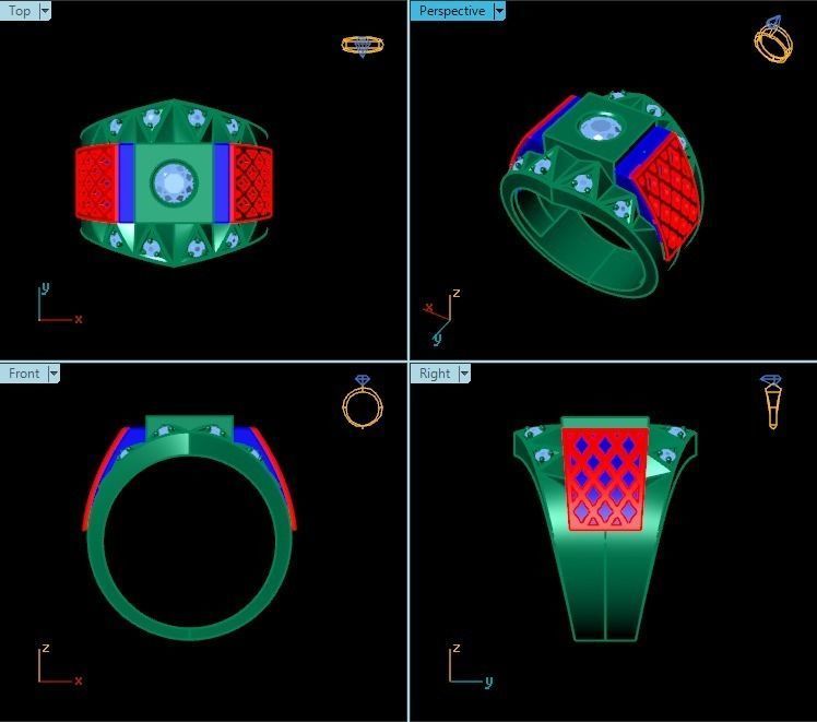 Ring T00419 3D print model_2