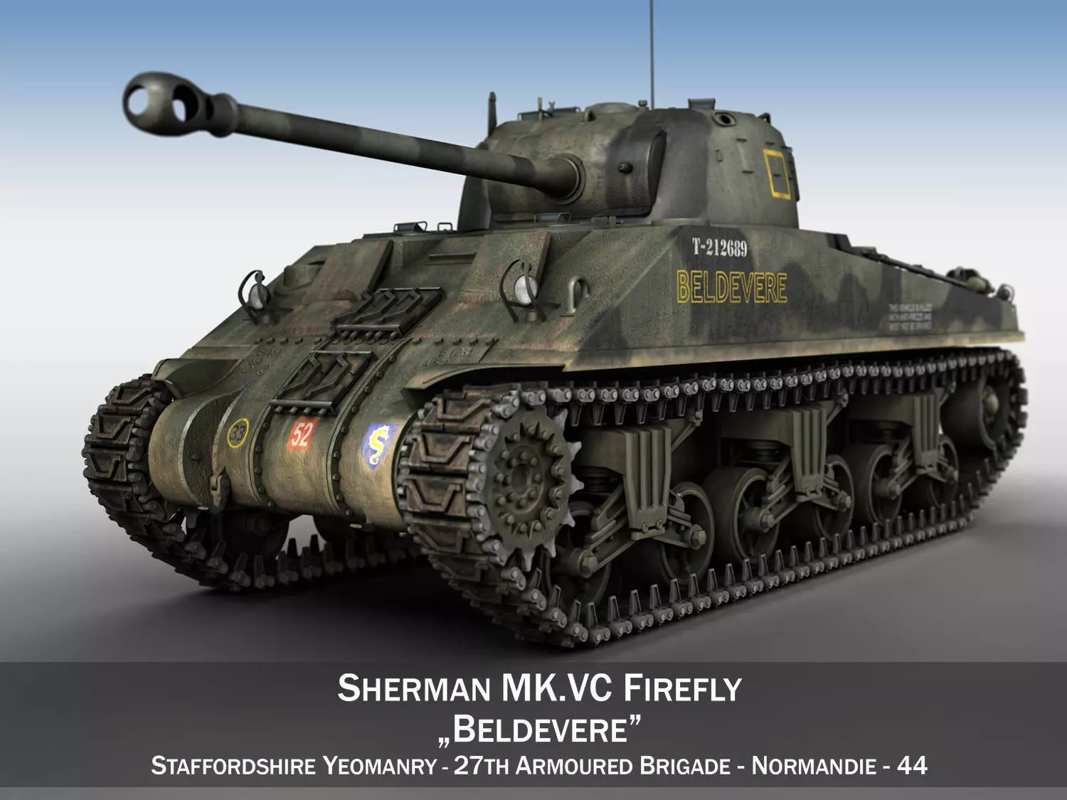 M4 Sherman MK VC Firefly - Beldevere 3D model_0