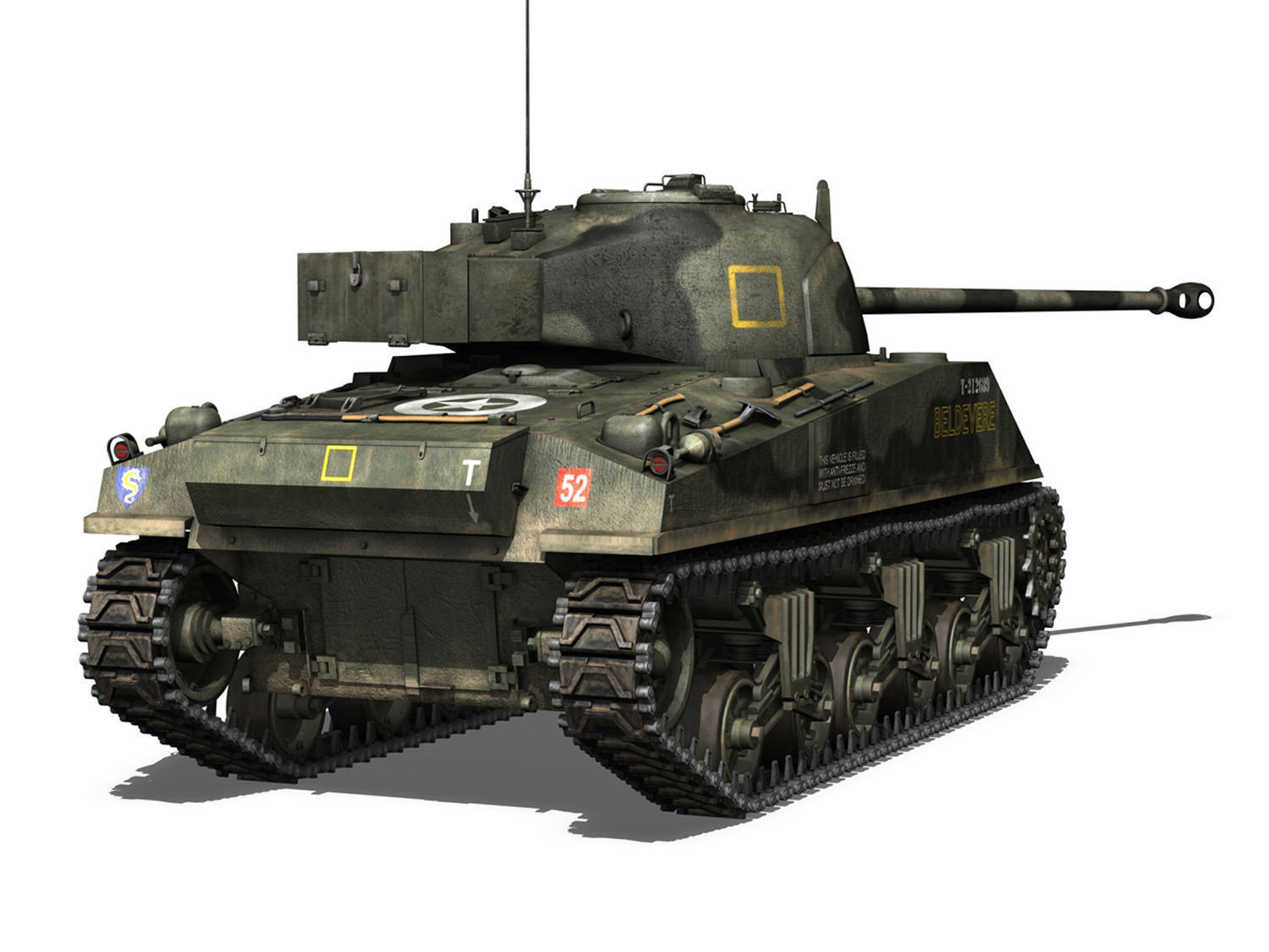 M4 Sherman MK VC Firefly - Beldevere 3D model_4