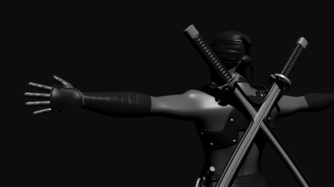 Stylized Ninja Warrior Character  3D model