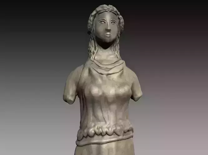 Low Poly Female Statue
