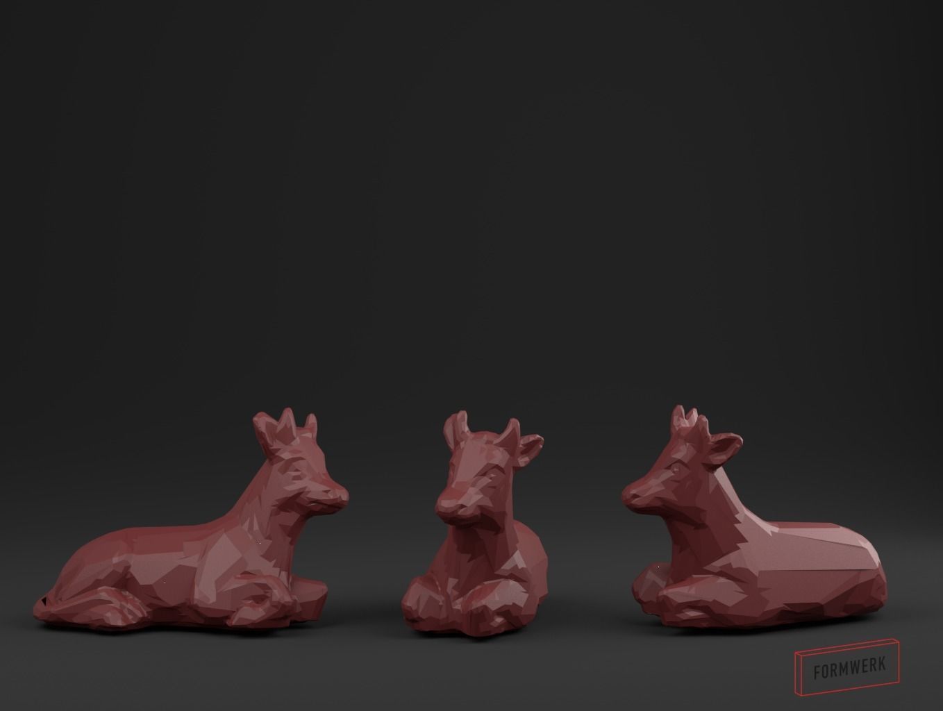 Nativity Crib figures - Low Poly 3D print model_7