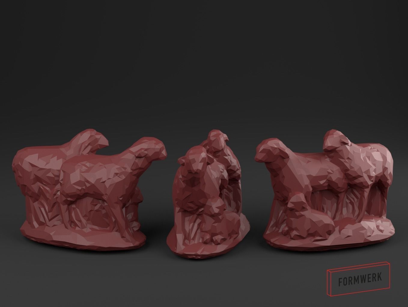 Nativity Crib figures - Low Poly 3D print model_13