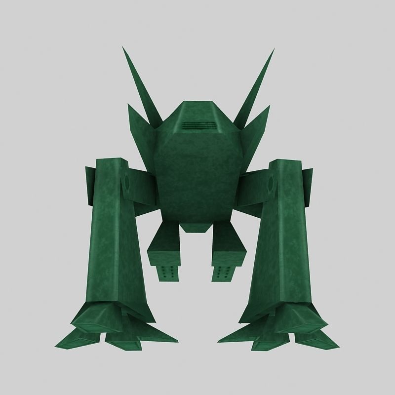 Drone robot Low-poly 3D model_5