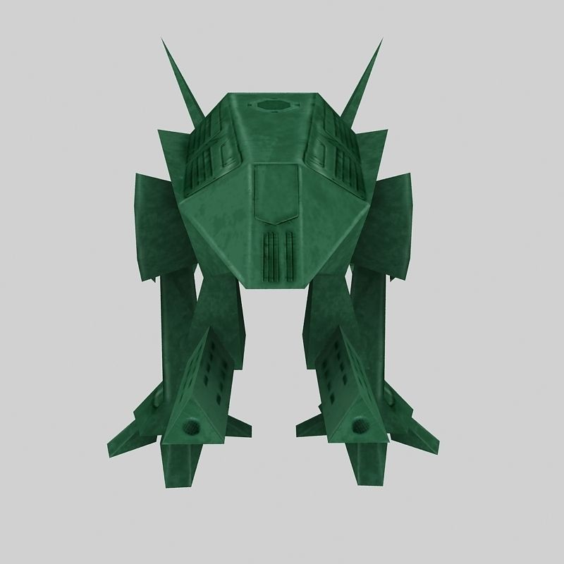 Drone robot Low-poly 3D model_1