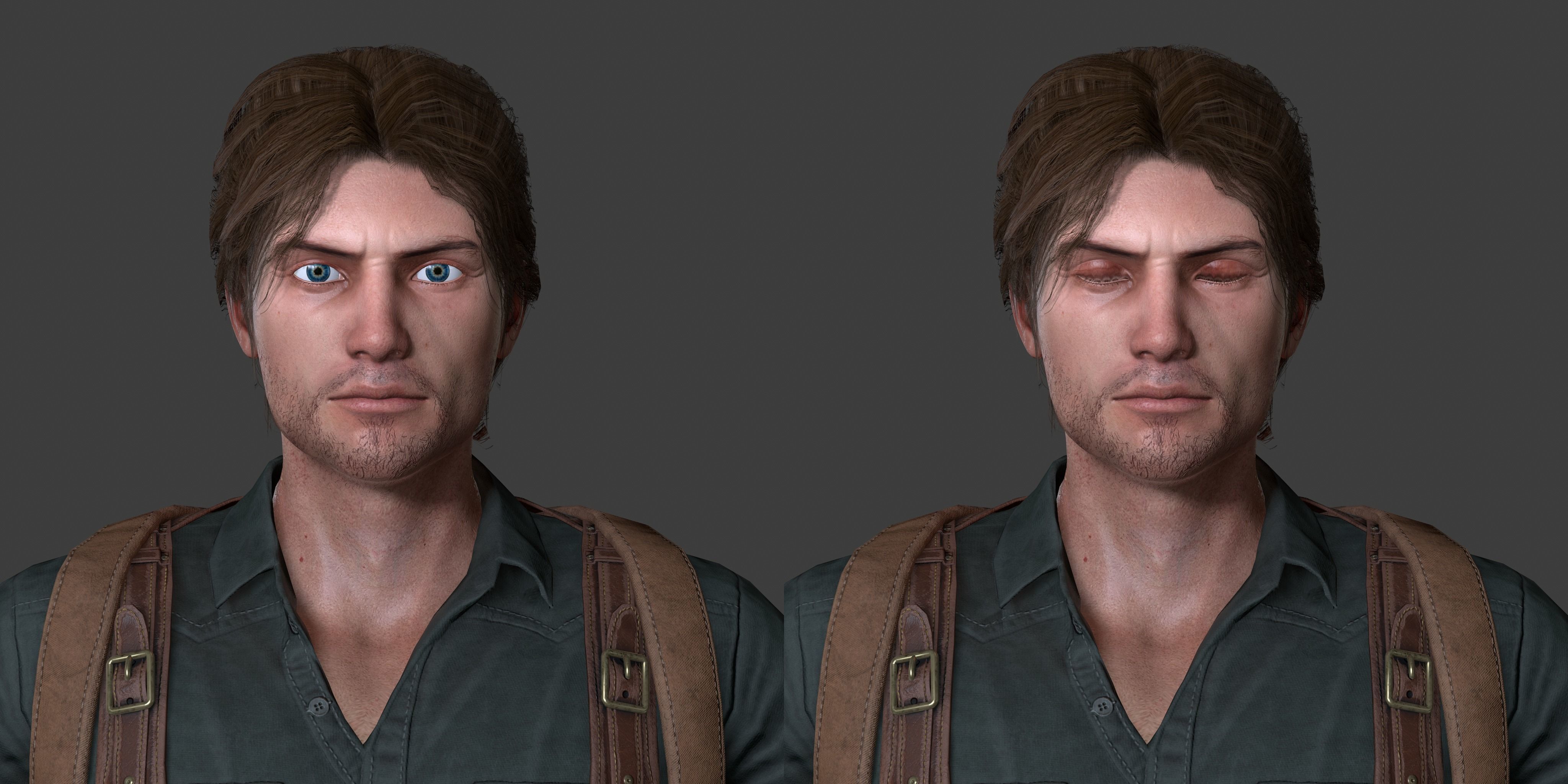 Male Survivor Low-poly 3D model_12