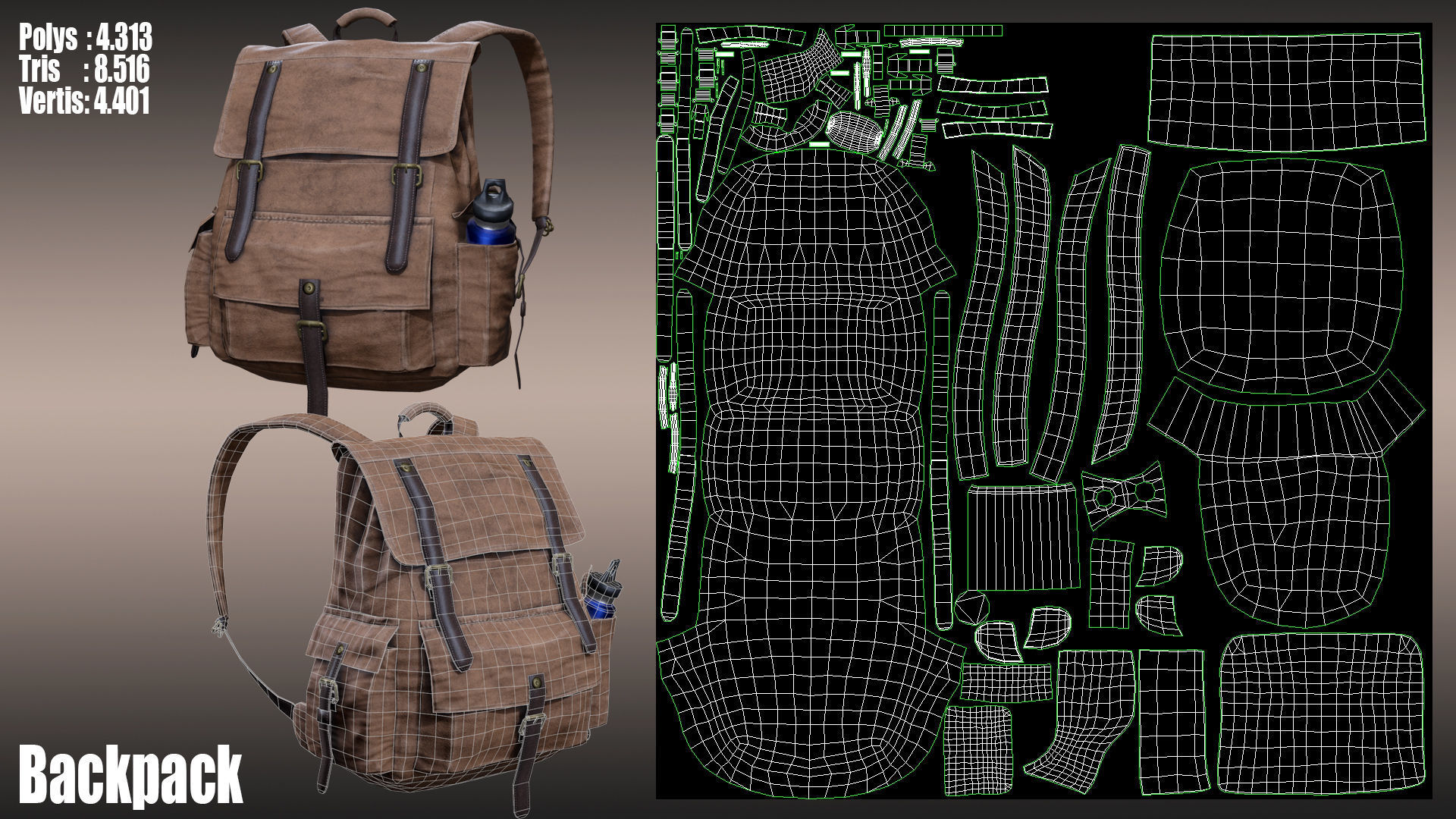 Male Survivor Low-poly 3D model_25