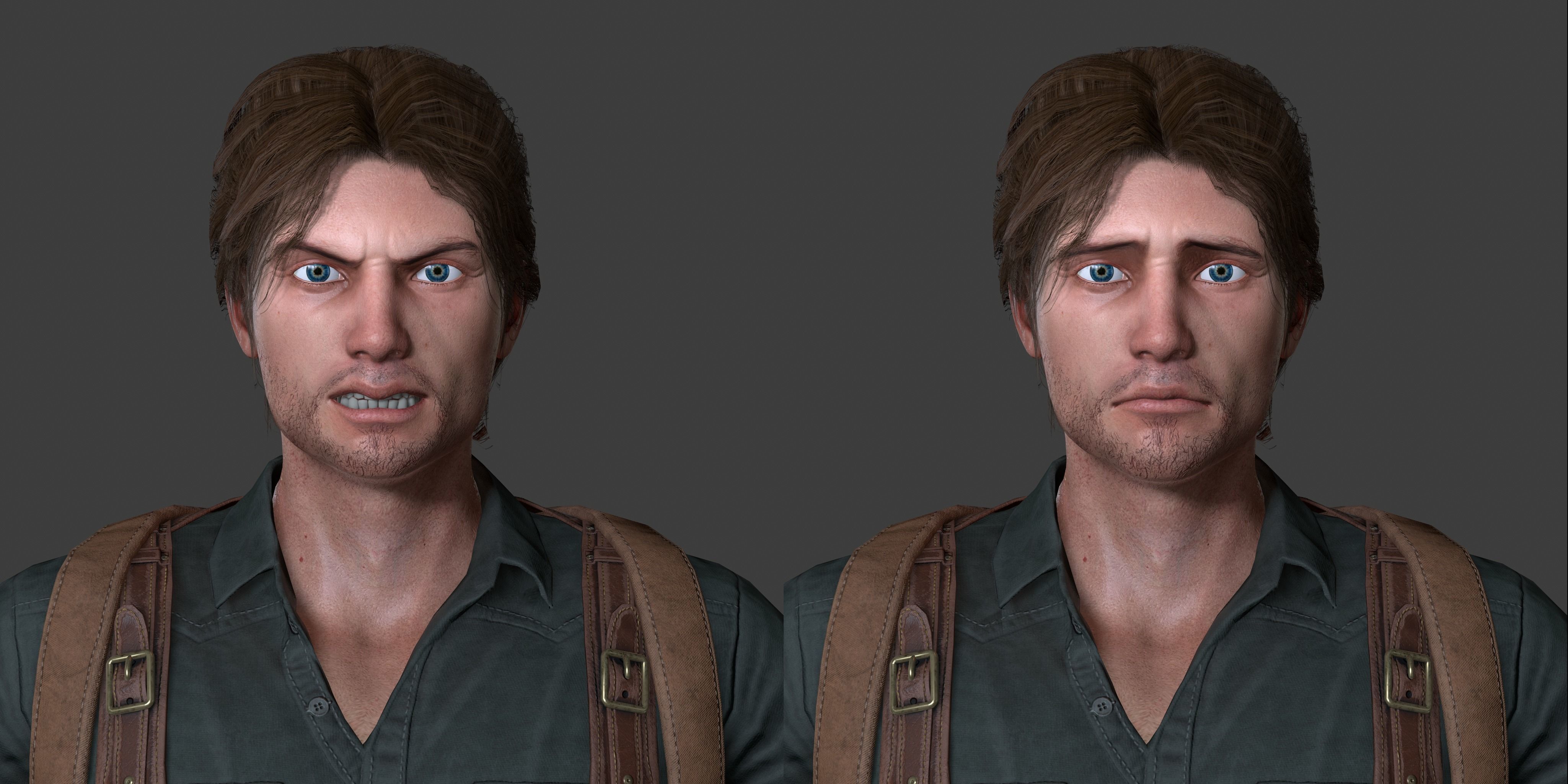 Male Survivor Low-poly 3D model_18