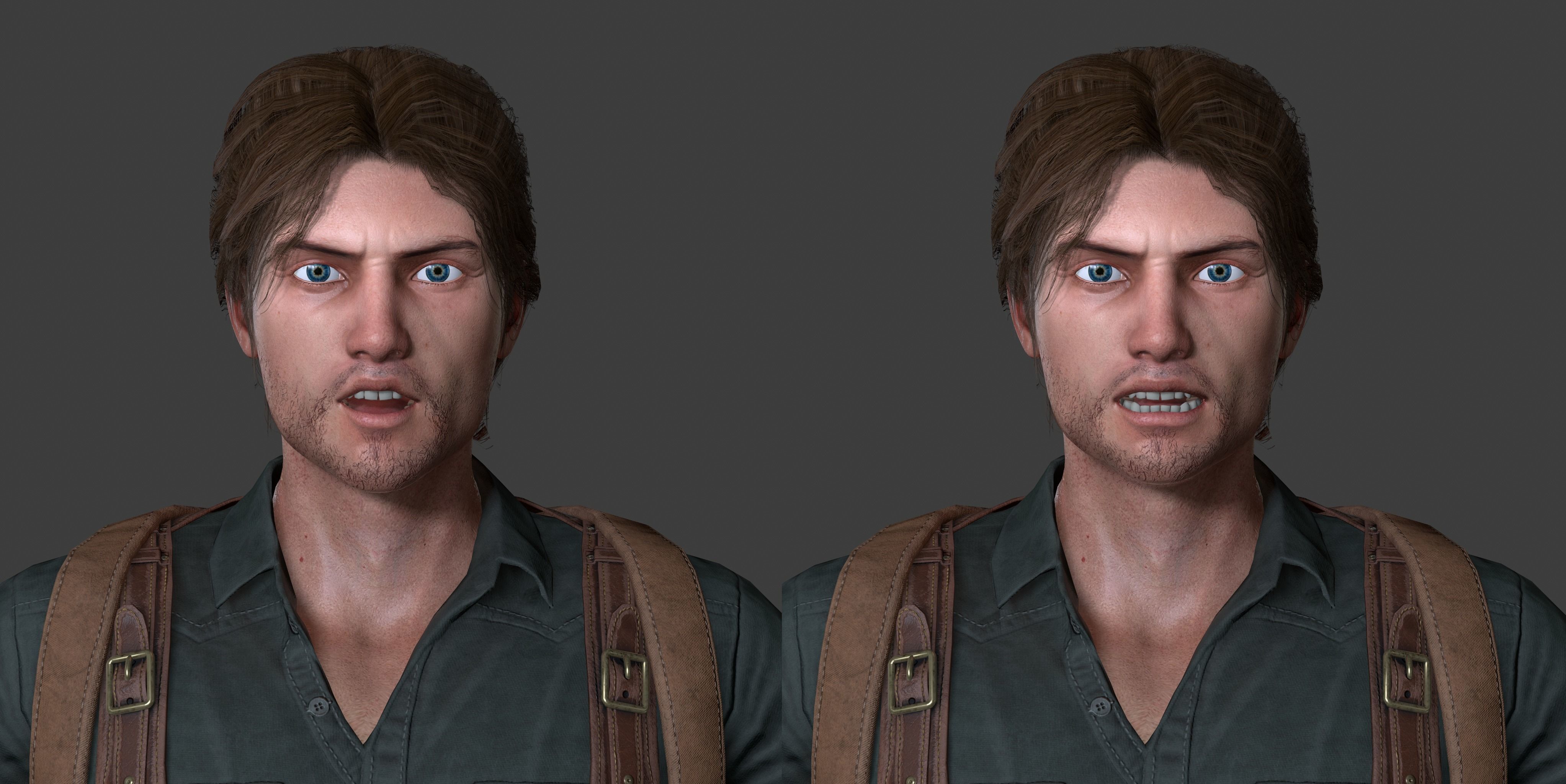 Male Survivor Low-poly 3D model_11