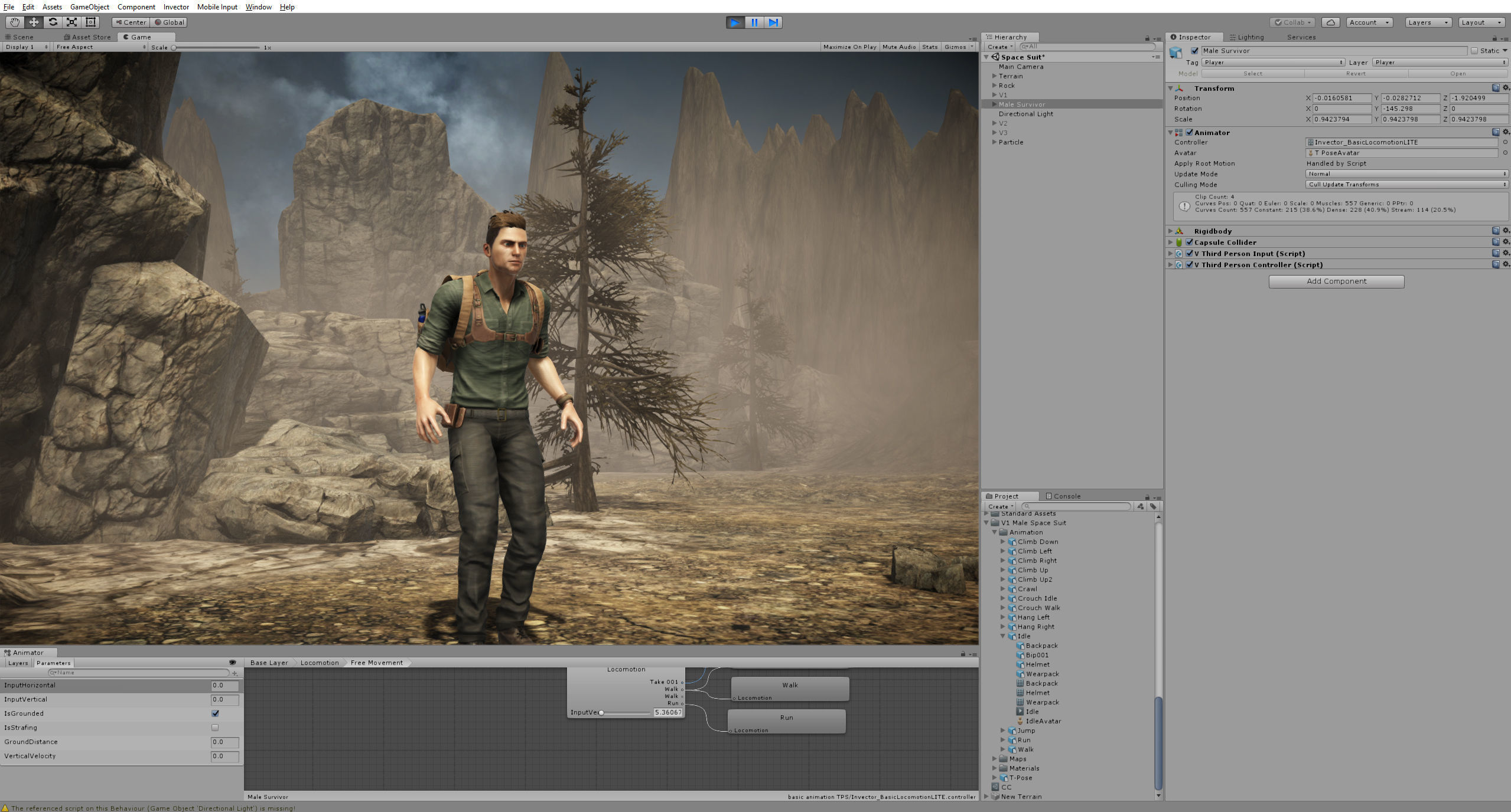 Male Survivor Low-poly 3D model_24