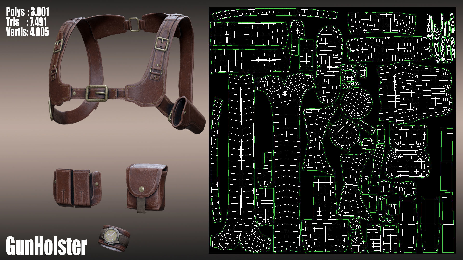 Male Survivor Low-poly 3D model_26