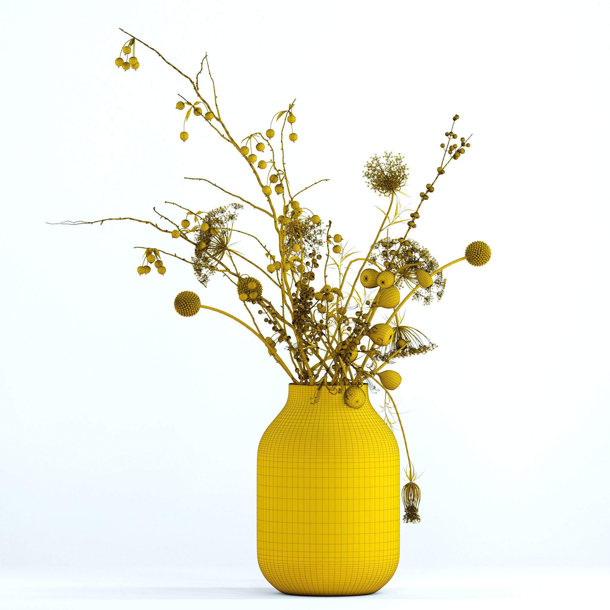 Twigs bouquet 3D model_8