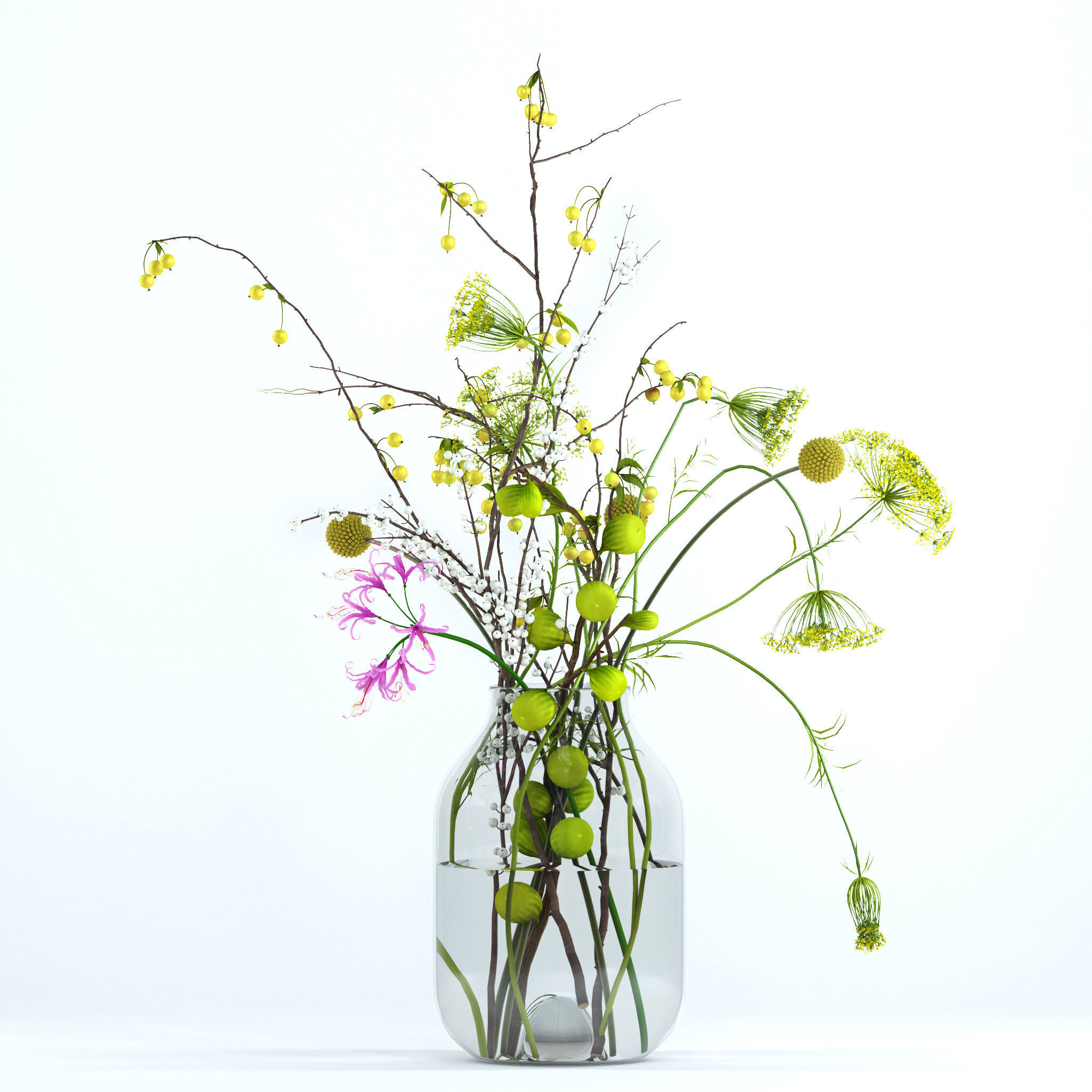 Twigs bouquet 3D model_6