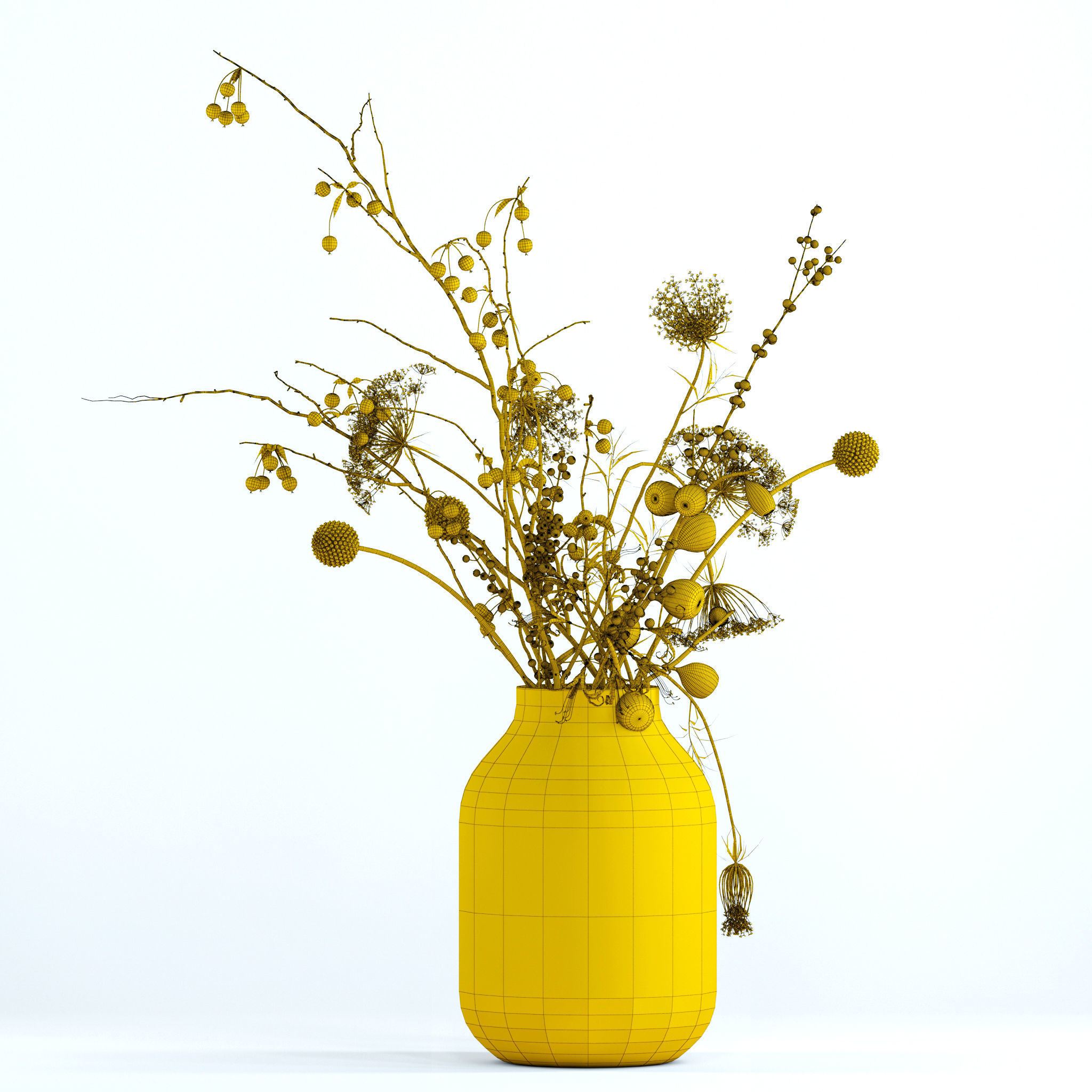 Twigs bouquet 3D model_9