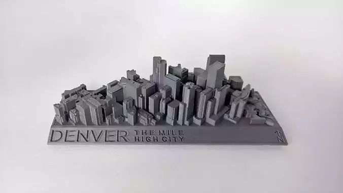 021a - Denver Cityscape -  3D print model