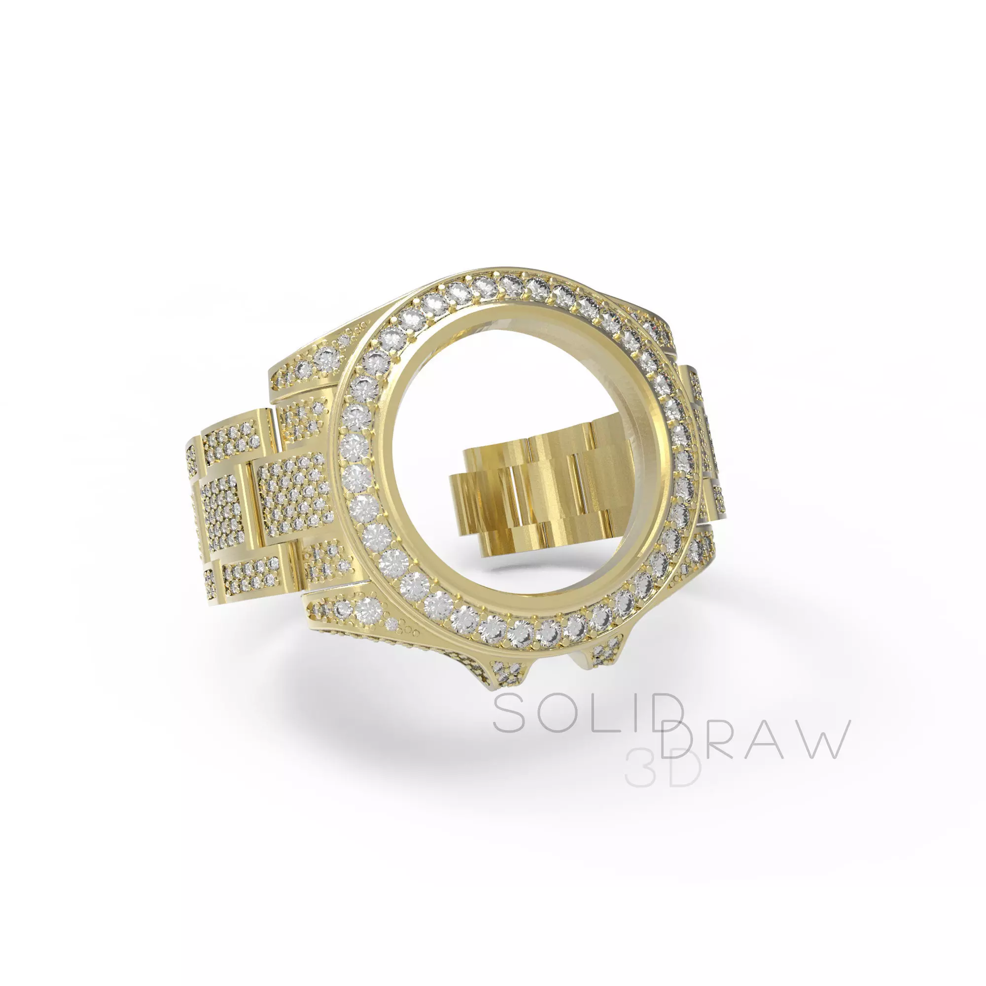 WATCH CROWNED DIAMONDS 3D PRINTABLE 3D print model_0