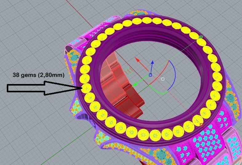 WATCH CROWNED DIAMONDS 3D PRINTABLE 3D print model_12