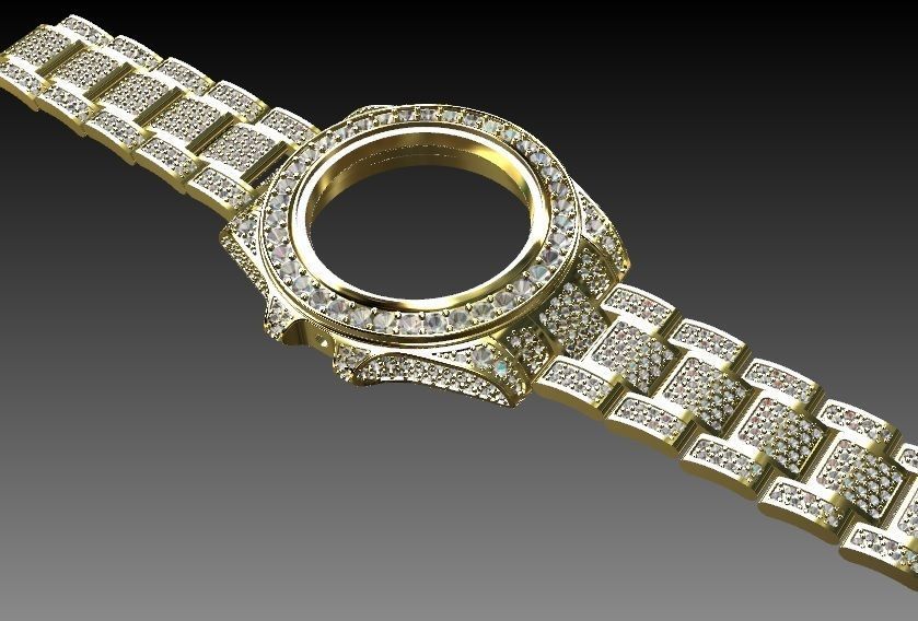WATCH CROWNED DIAMONDS 3D PRINTABLE 3D print model_3