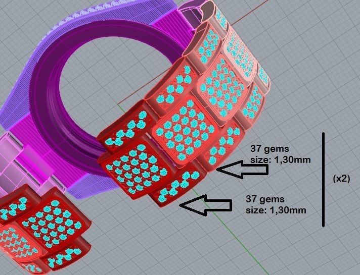 WATCH CROWNED DIAMONDS 3D PRINTABLE 3D print model_18