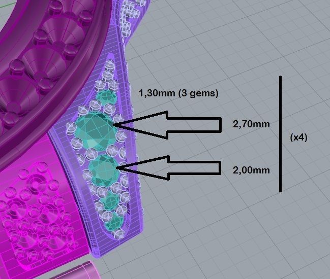 WATCH CROWNED DIAMONDS 3D PRINTABLE 3D print model_14