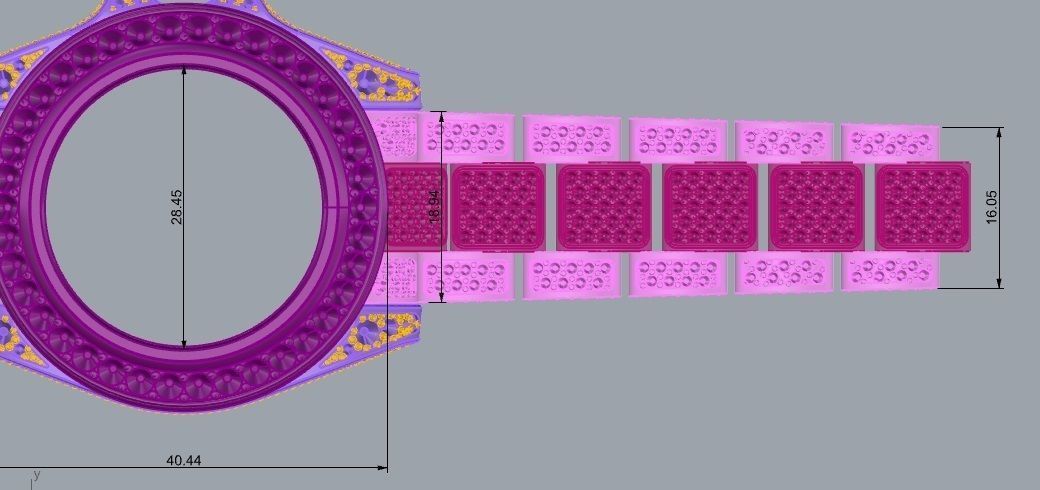 WATCH CROWNED DIAMONDS 3D PRINTABLE 3D print model_11