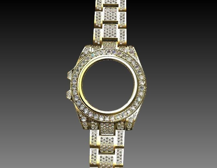 WATCH CROWNED DIAMONDS 3D PRINTABLE 3D print model_4