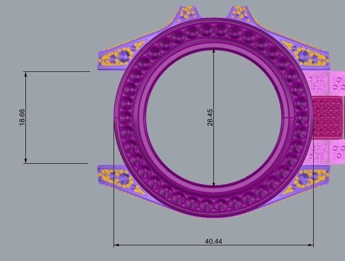 WATCH CROWNED DIAMONDS 3D PRINTABLE 3D print model_10