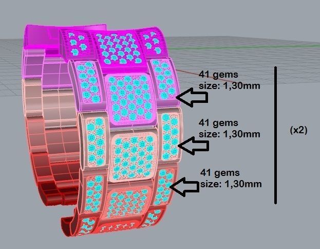 WATCH CROWNED DIAMONDS 3D PRINTABLE 3D print model_16