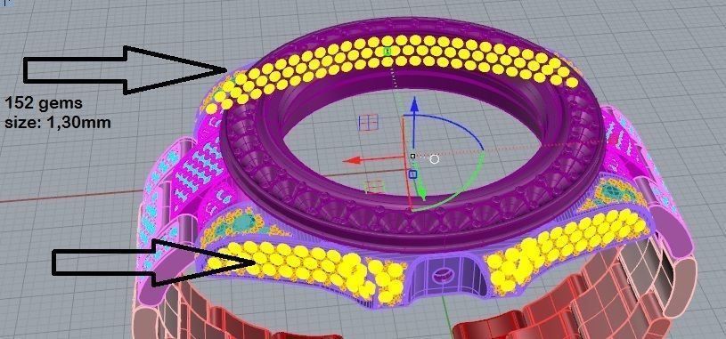 WATCH CROWNED DIAMONDS 3D PRINTABLE 3D print model_13
