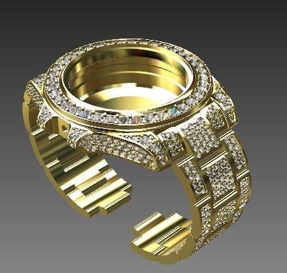 WATCH CROWNED DIAMONDS 3D PRINTABLE 3D print model_2