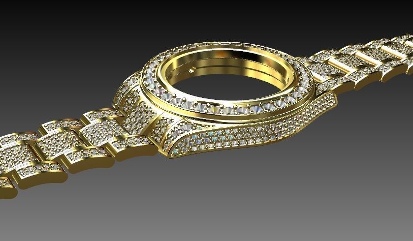 WATCH CROWNED DIAMONDS 3D PRINTABLE 3D print model_1