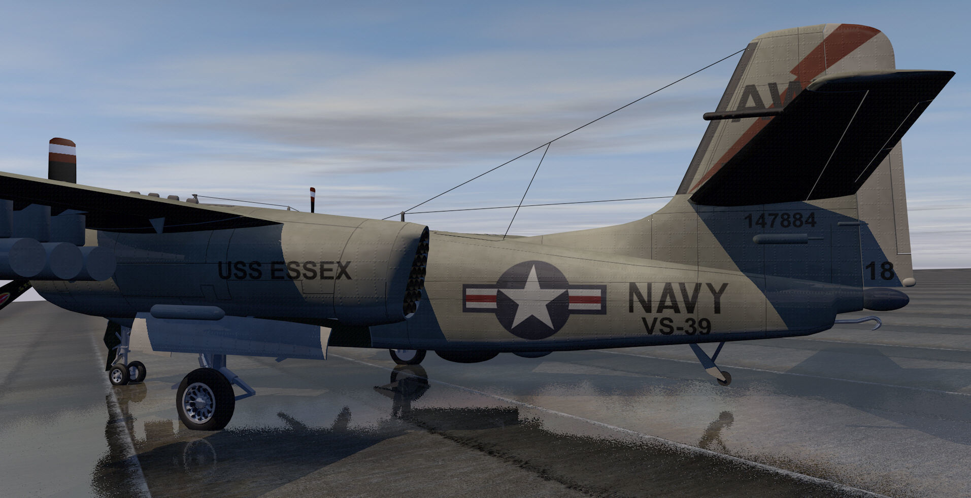 Grumman S2F-1 Tracker 3D model_4
