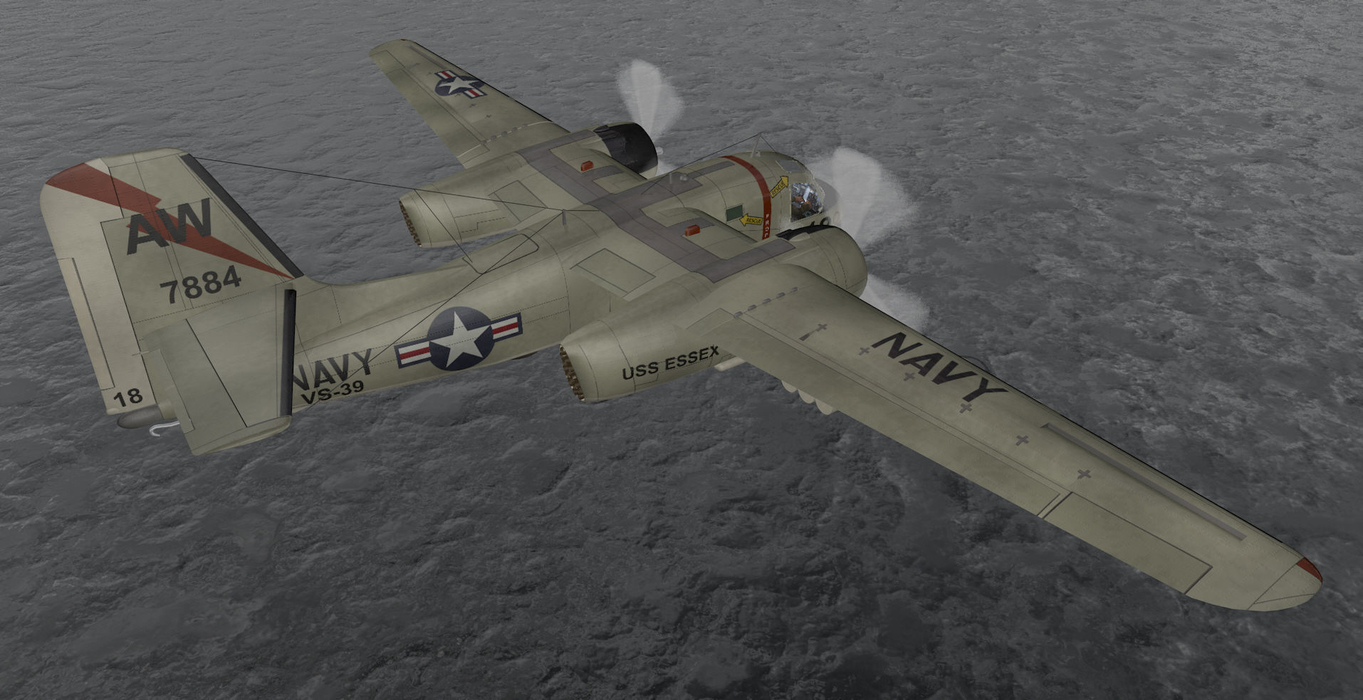 Grumman S2F-1 Tracker 3D model_10