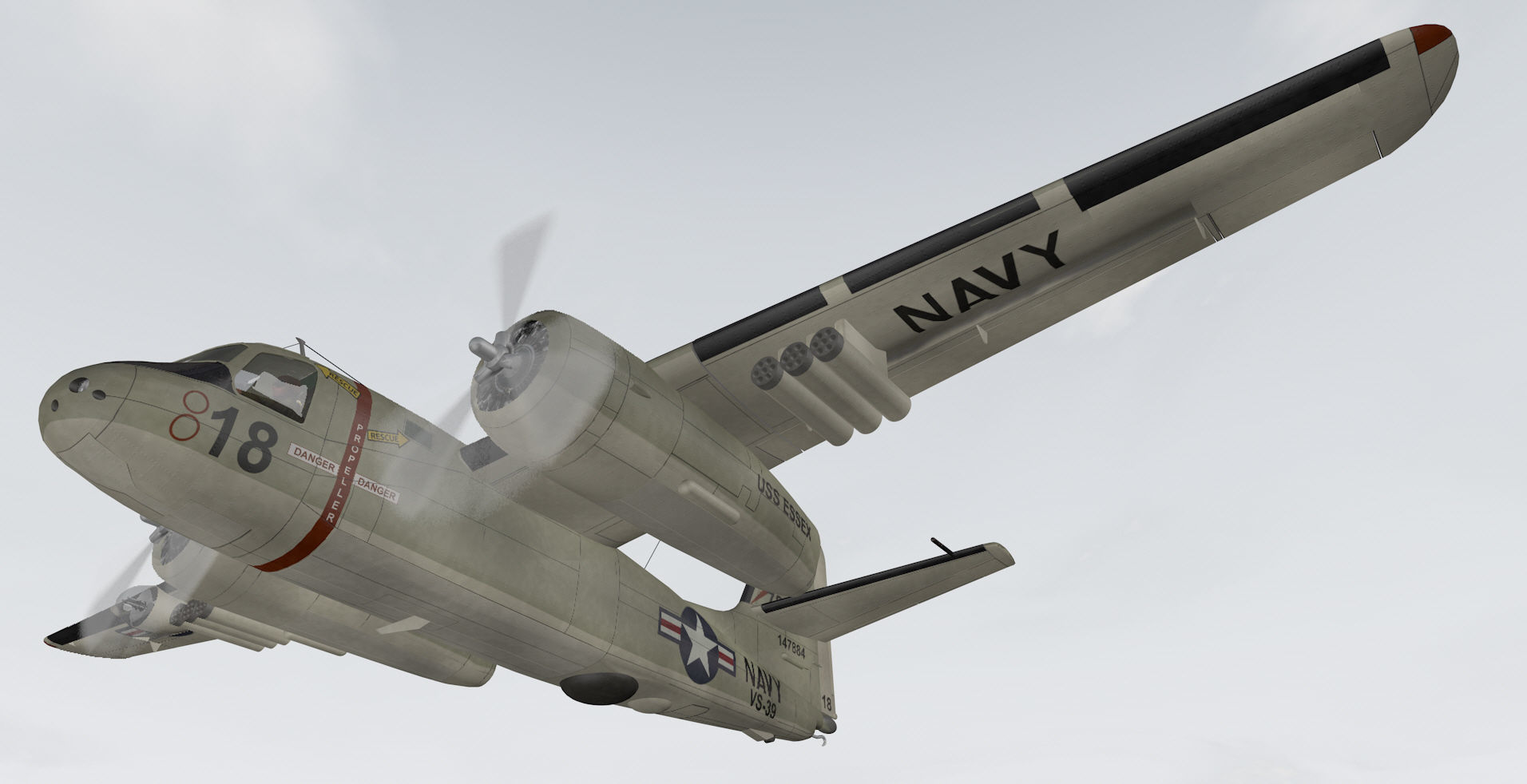 Grumman S2F-1 Tracker 3D model_12