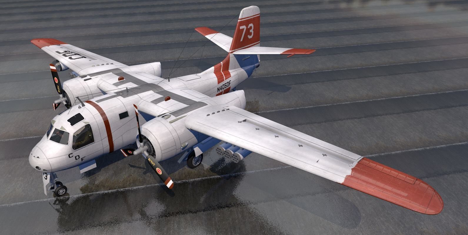 Grumman S2F-1 Tracker 3D model_1