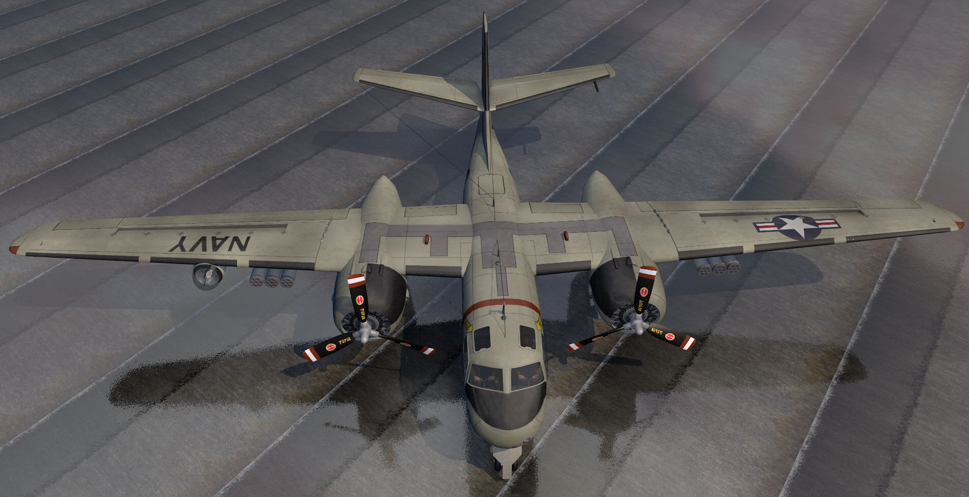 Grumman S2F-1 Tracker 3D model_8