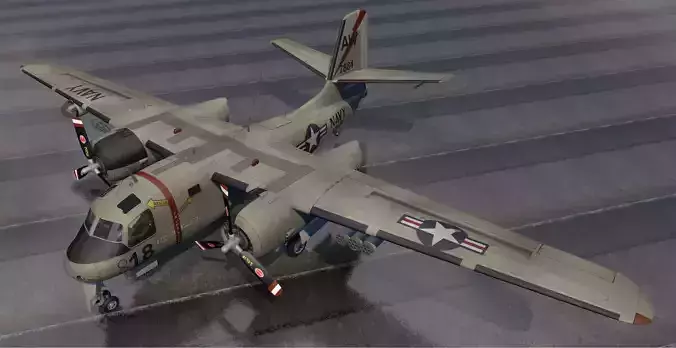 Grumman S2F-1 Tracker 3D model