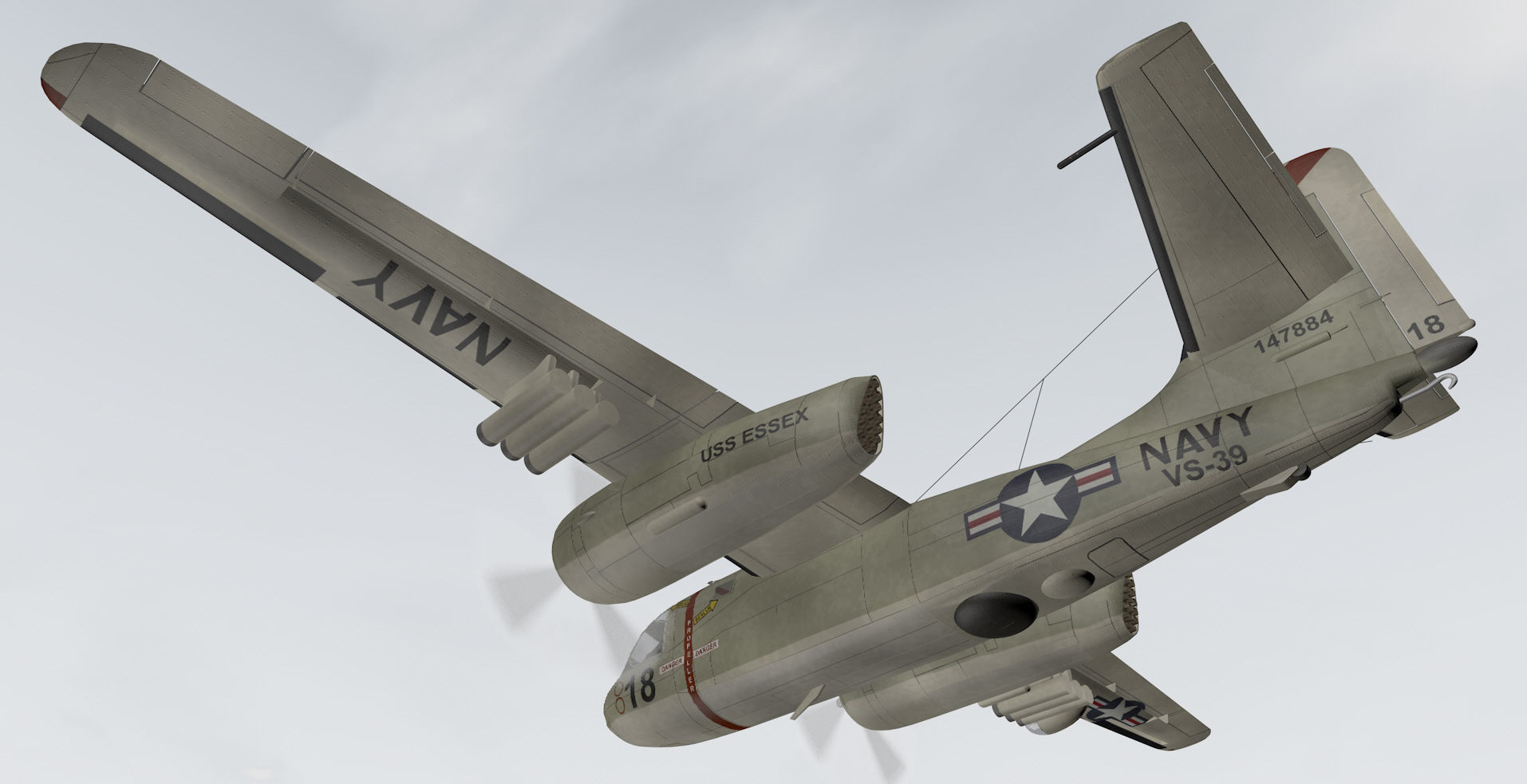 Grumman S2F-1 Tracker 3D model_11