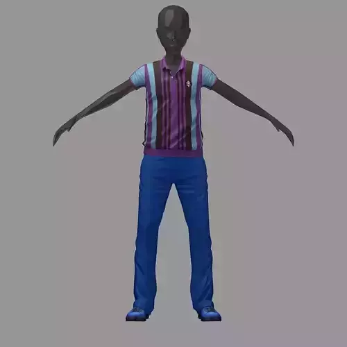 avatar casual set blue polo pants sneakers