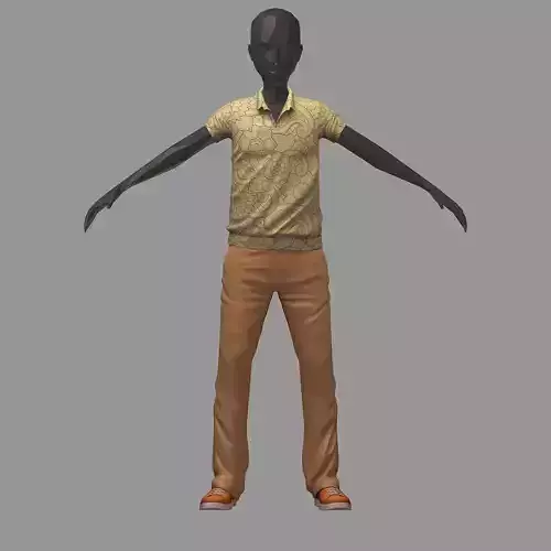 avatar casual set flower ornaments polo beige pants sneakers