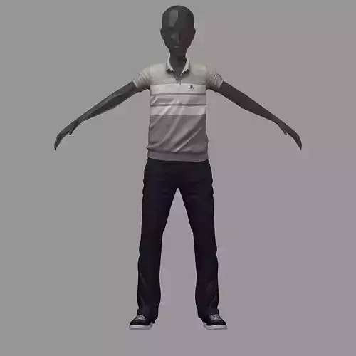 avatar casual set grey polo darck pants sneakers