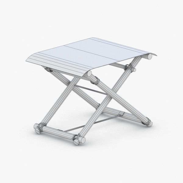 0438 - Folding Chair Low-poly 3D model_4