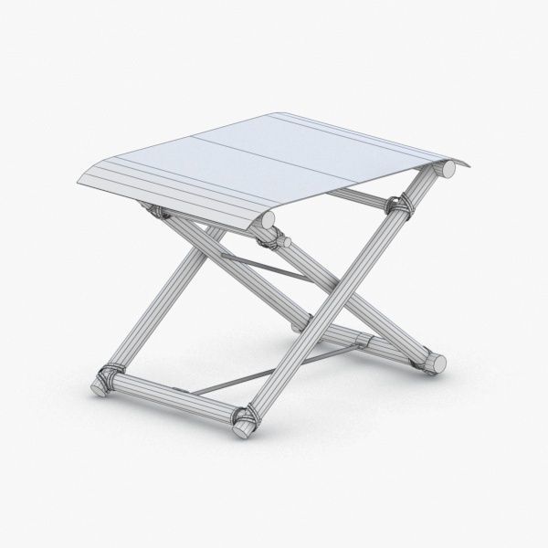 0438 - Folding Chair Low-poly 3D model_1