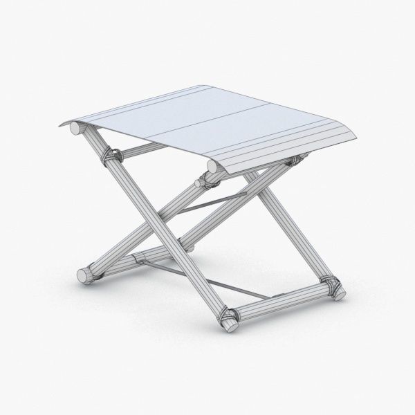 0438 - Folding Chair Low-poly 3D model_2