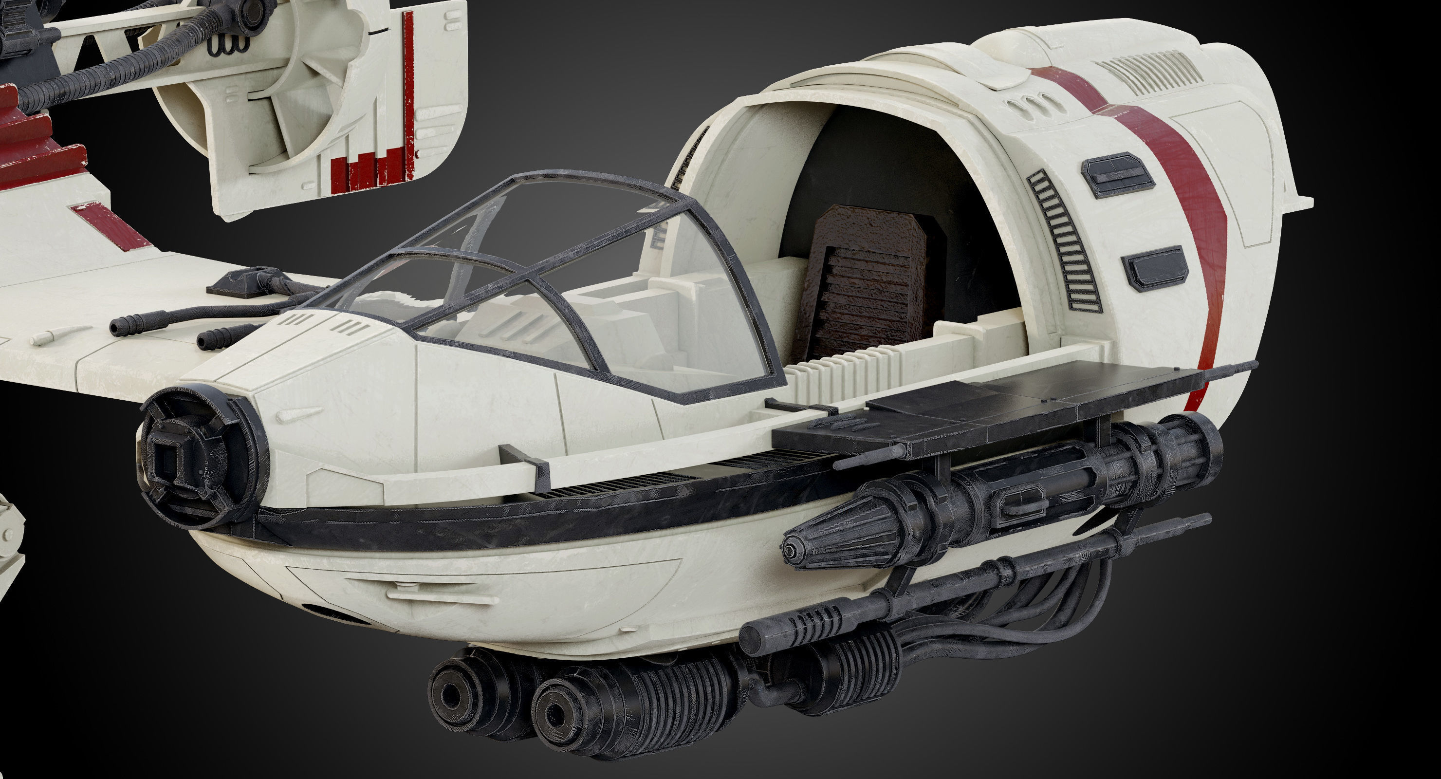 Star Wars Resistance Ski Speeder 3D model_4
