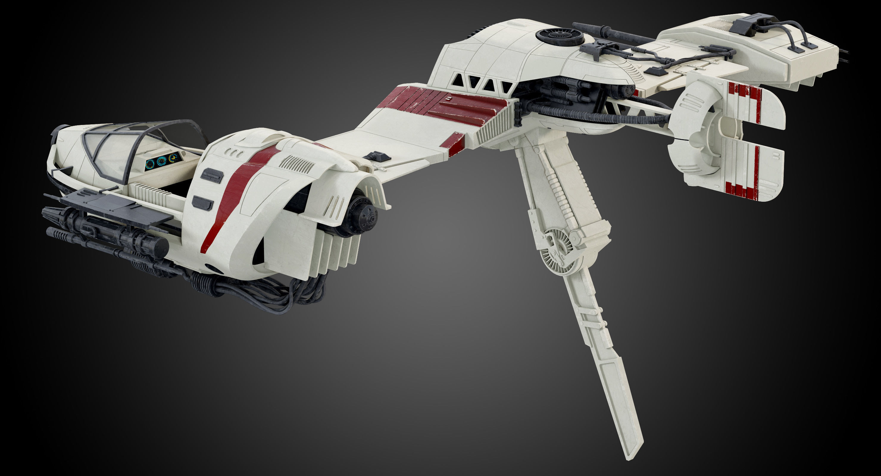 Star Wars Resistance Ski Speeder 3D model_2