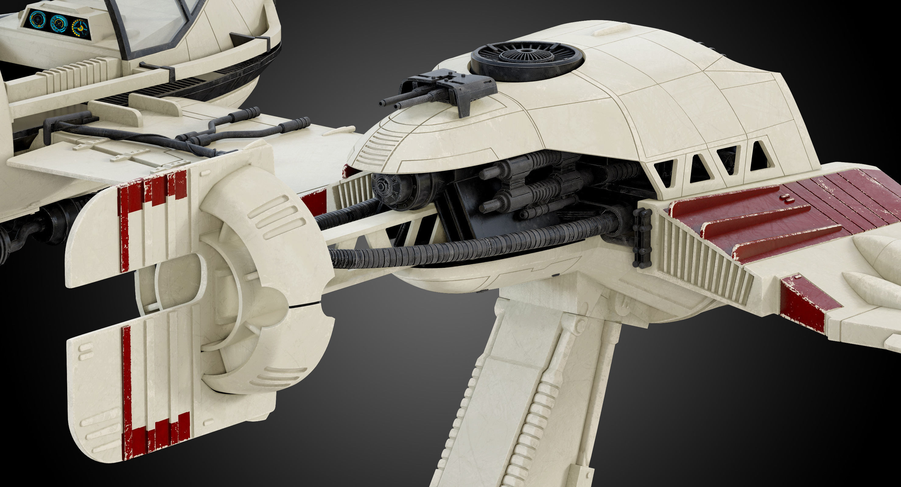 Star Wars Resistance Ski Speeder 3D model_3