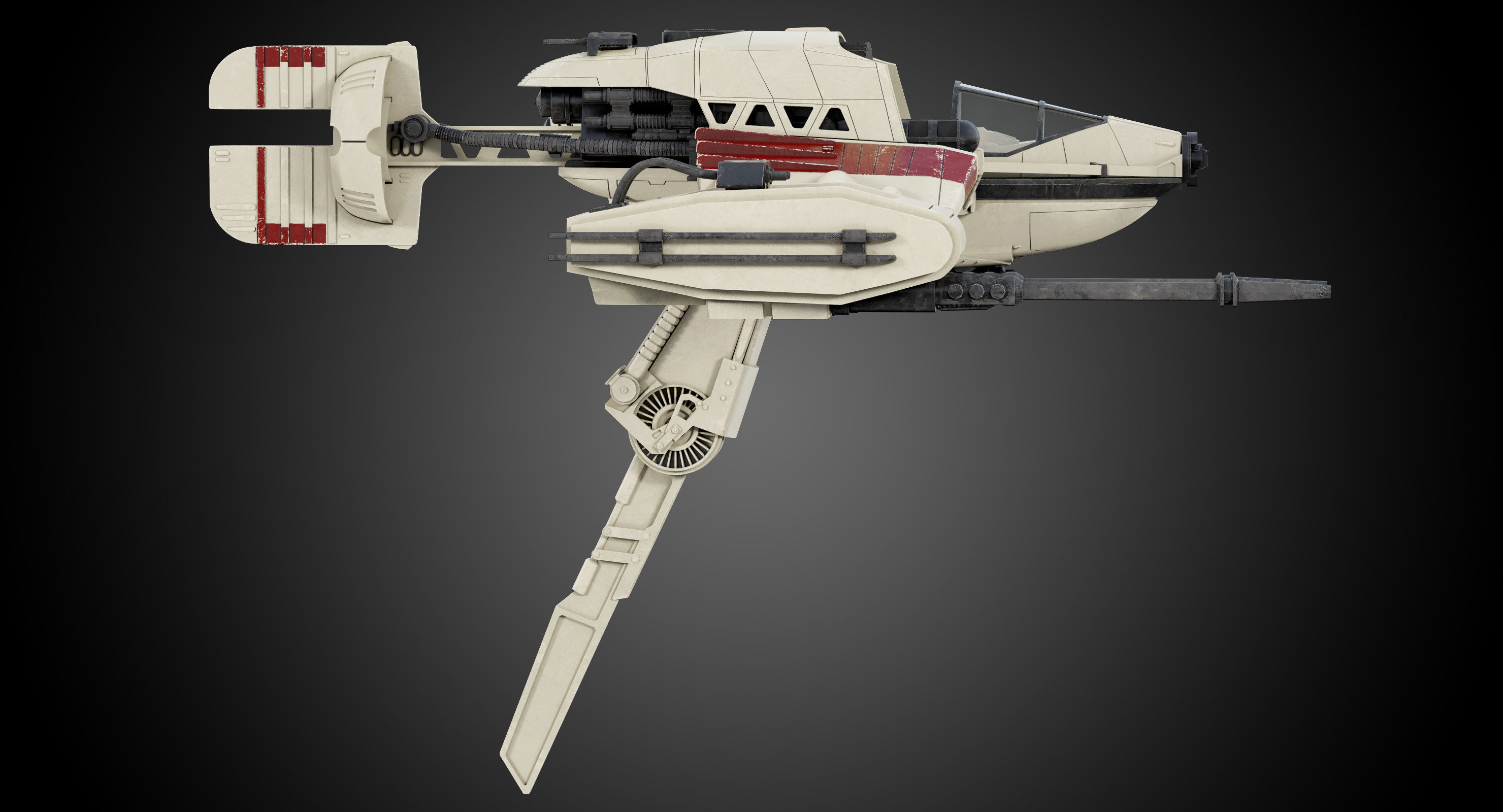 Star Wars Resistance Ski Speeder 3D model_8