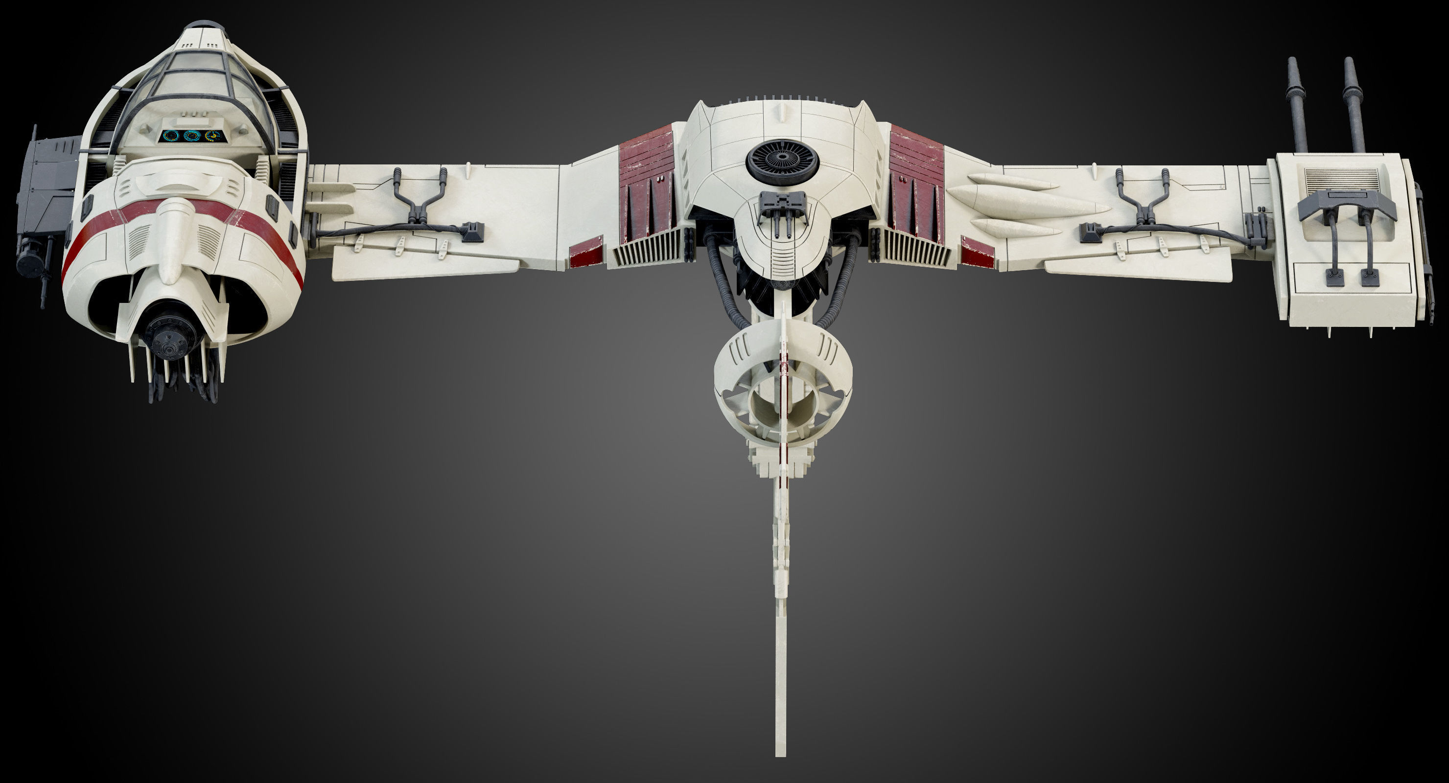 Star Wars Resistance Ski Speeder 3D model_14